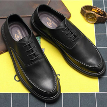 Spring and autumn new men genuine leather casual shoes Inn lace small leather shoes Mens Korean version Business leather shoes Low shoes