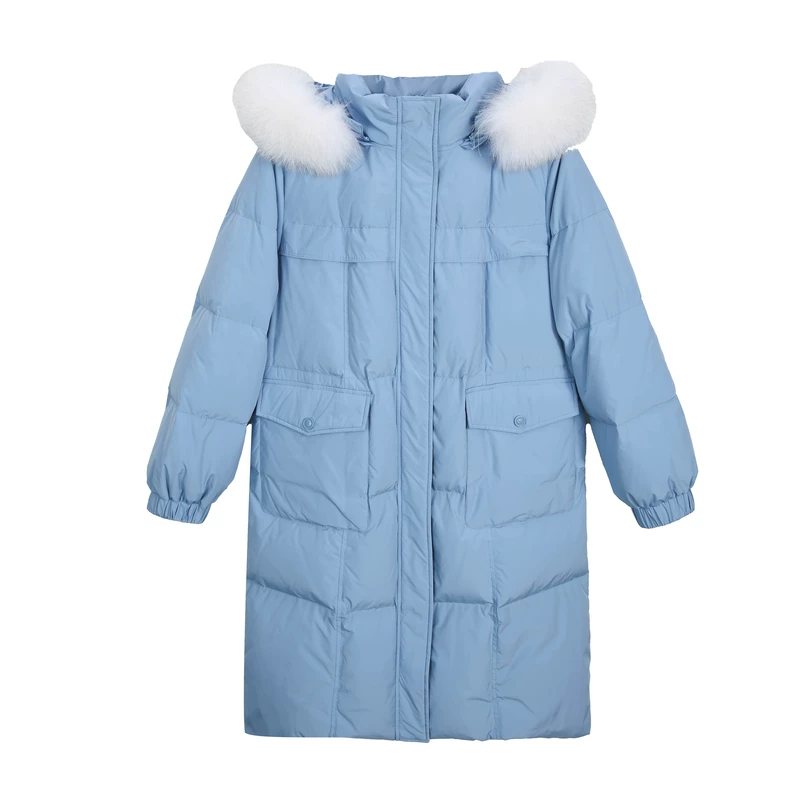 Пуховик с капюшоном для kept warm съёмной стёжкой, 2023, плюс сайз