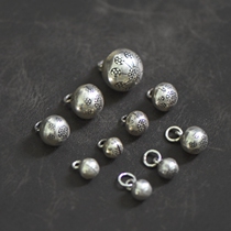 A selfie) by the Thai handmade silver pure silver glossy printed small bell hand chain necklace DIY accessories LB01