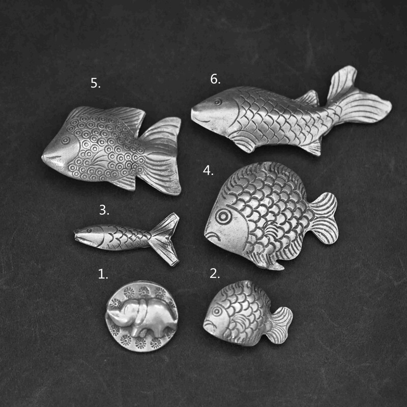 Yaojia) Thai handmade silver sterling silver DIY accessories elephant small fish beads GE03