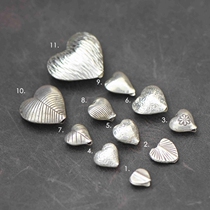 A selfie) by the Thai handmade silver pure silver DIY accessories glossy finish with heart-shaped septal beads GD01