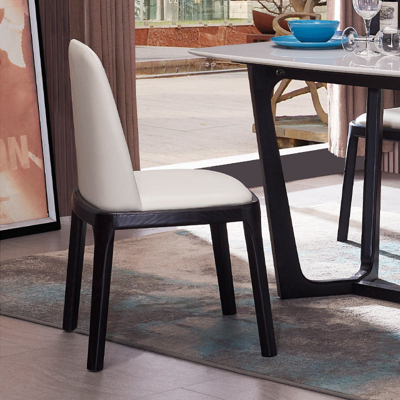 Dining Chair Economical Nordic Modern Solid Wood Dining Chair Simple Living Room Dining Room Hot Pot Shop Fashion Leisure Backrest Chair