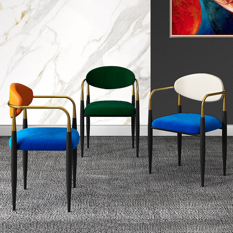 Light luxury simple dining chair modern casual negotiation chair sales coffee restaurant home backrest hotel dressing and makeup chair