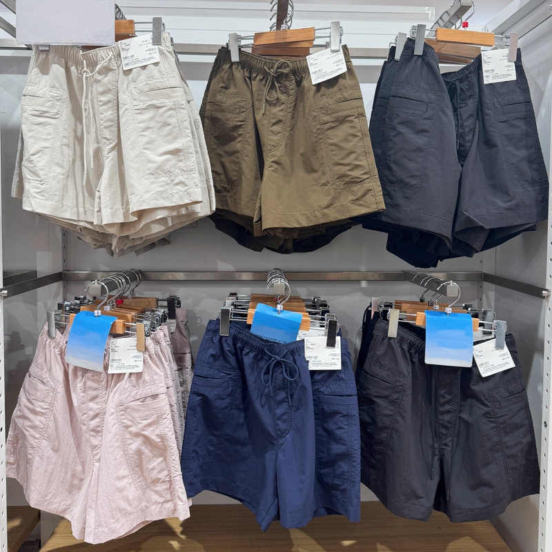 Women's Casual Shorts/Pants 26 Spring/Summer New Style Elastic Waist Thin Straight-Leg Sports Workwear Shorts R484598
