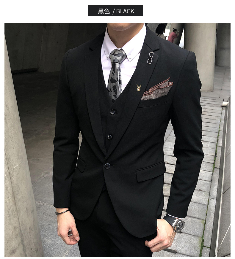 Playboy phù hợp với nam thanh niên đẹp trai tự tu luyện chú rể phù rể váy cưới đêm phù hợp với bộ đồ ba mảnh áo vest dạ nam