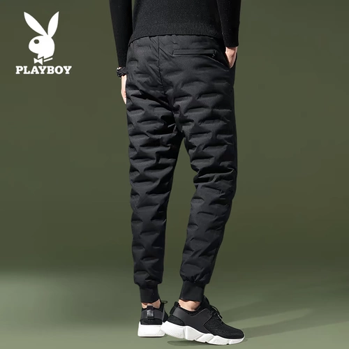 Playboy, зимние удерживающие тепло бархатные штаны с пухом, увеличенная толщина, утиный пух