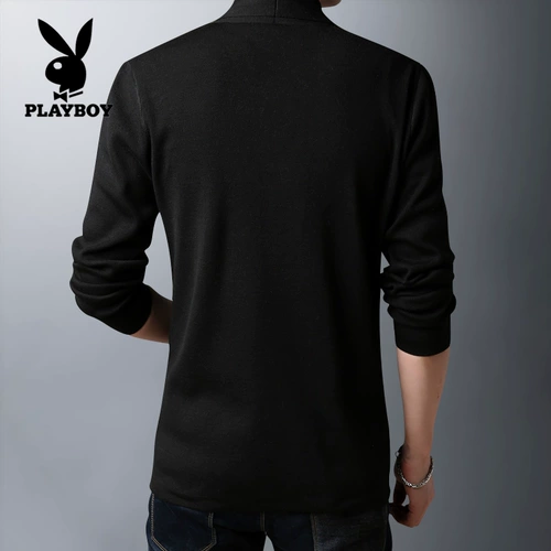 Playboy, трикотажный свитер, кардиган, куртка, демисезонная утепленный лонгслив, в корейском стиле, оверсайз