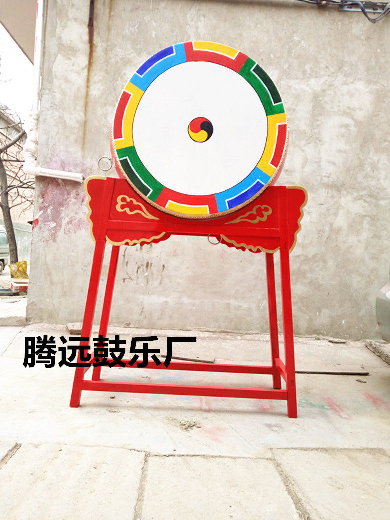 Korean decorative drum 1 m painted standing drum Korean decoration decoration ornamental drum customized various sizes painted war drum