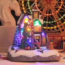 Santa Tree Music Box Spinning Train Light Eight Music Box Snow Ferris Wheel Girls Children Christmas Gift