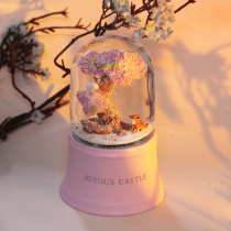 Peach Blossom Music Box Fantasy Music Box Snow Crystal Ball Girl Girl Heart Wedding Birthday Qixi Festival Gift