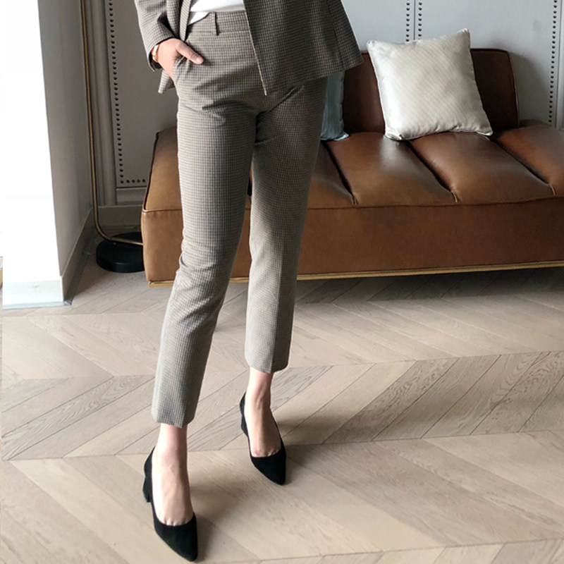 TH theorist classic trousers early spring new fabric flip single neat small tapered trousers pipe 0120B1