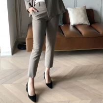 TH theorist classic pants type early spring new fabric single simple neat small cone pants pipe 0120B1