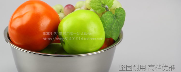 Nhật Bản xuất khẩu 304 chậu inox không dùng dụng cụ nhà bếp hình tròn chậu rửa bát bát xà lách bát - Phòng bếp tủ đựng gia vị