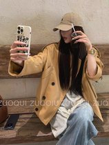 Haining genuine leather jacket for women 2024 new popular style short style small high-end motorcycle spring and autumn imported sheep