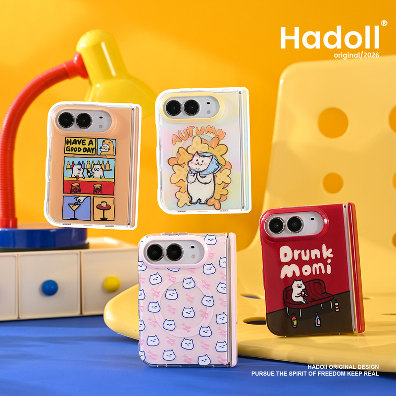 Hadoii Original Illustrator Collaboration Cat-Themed Autumn Design Suitable for iPhone Duo Magnetic Phone Case Protective Cover New Cute Matte Glossy Shockproof Anti-Drop Foldable Screen Wear-Resistant Creative Hadoii Original Illustrator Collaboration Cat-Themed Autumn Design Suitable for iPhone Duo Magnetic Phone Case Protective Cover New Cute Matte Glossy Shockproof Anti-Drop Foldable Screen Wear-Resistant Creative