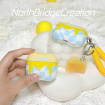 NortheBridge Original Cheese Airpods Silicone Gel Headphones Shell 3 2 Generations Pro Board Grit New Soft Shell Ins
