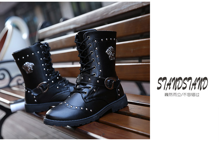 Martin khởi động của nam giới mùa thu và mùa đông England leather boots retro giản dị Martin giày dài khởi động của nam giới khởi động quân sự cộng với nhung giúp đỡ cao
