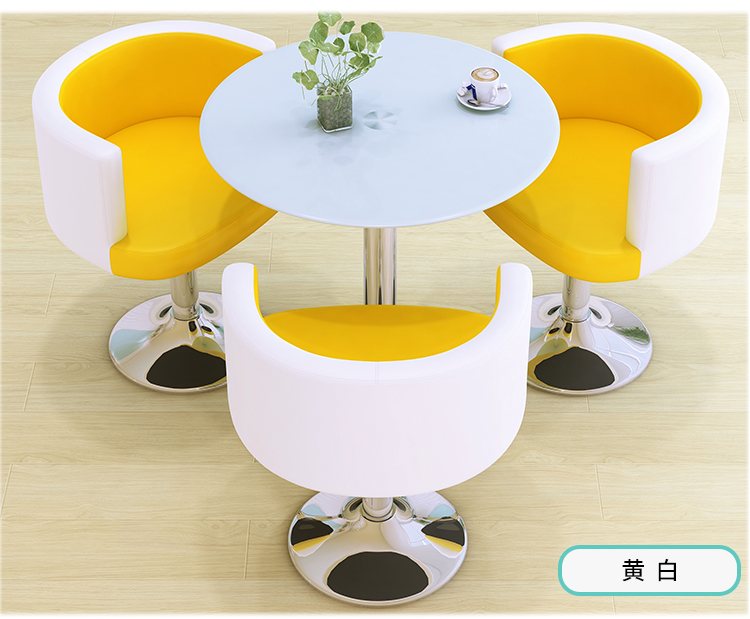 Bàn đàm phán kết hợp bàn tiếp tân và bàn ghế cà phê kính cường lực bàn tròn nhỏ bàn tròn bàn cà phê bàn ​​trà cửa hàng bàn ghế - Bàn bàn xếp thông minh