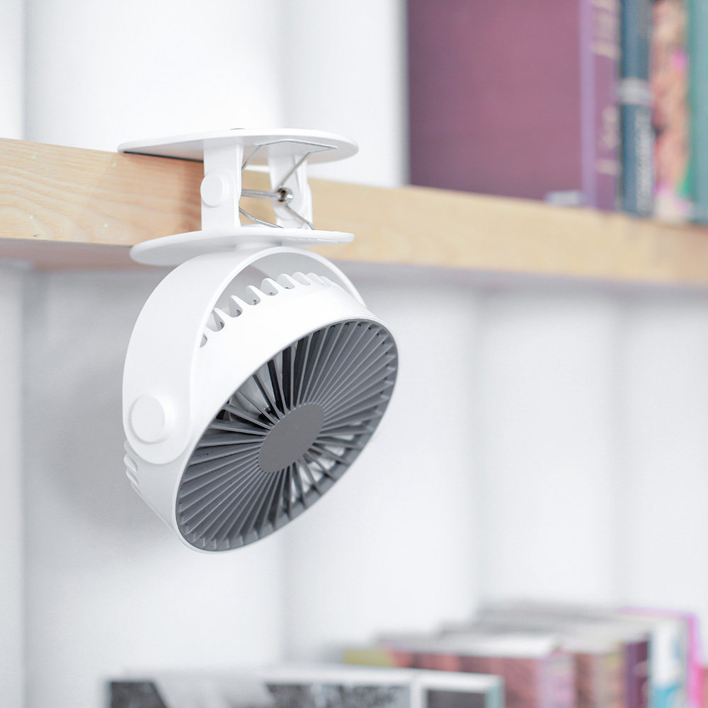 Desktop clip fan multi-speed speed regulation mute USB charging office study travel fashion and convenient - Taobao