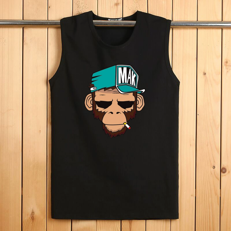 Áo vest nam đặc biệt hàng ngày không tay áo thun cotton rộng rãi - Áo vest cotton ao ghi le