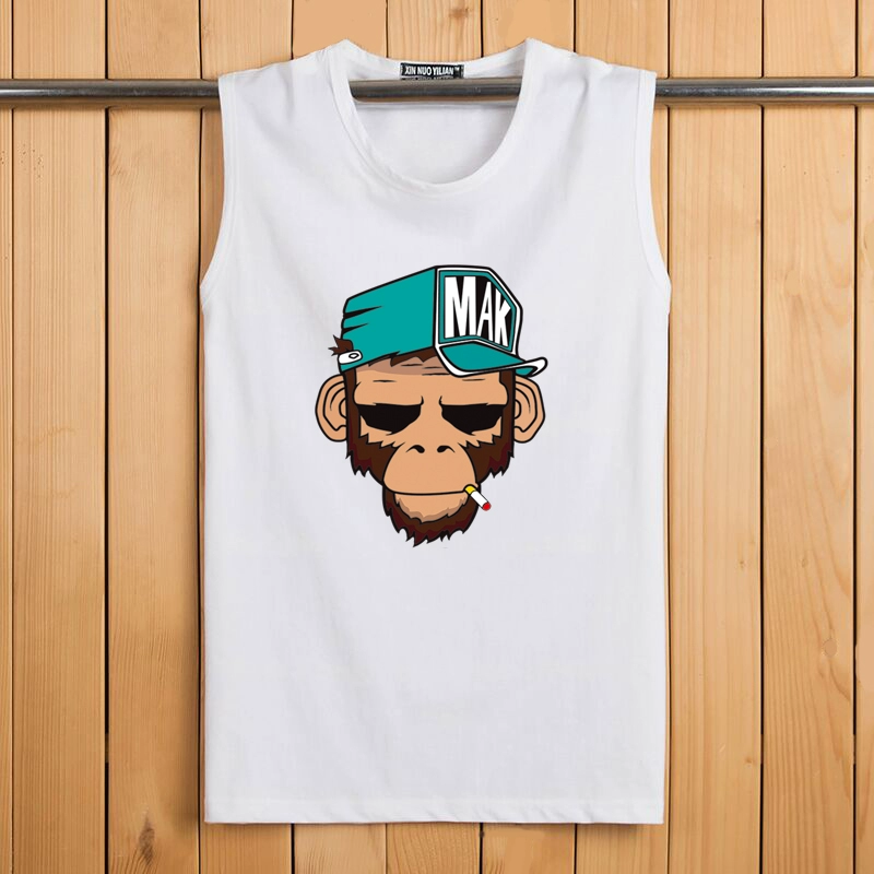 Áo vest nam đặc biệt hàng ngày không tay áo thun cotton rộng rãi - Áo vest cotton ao ghi le