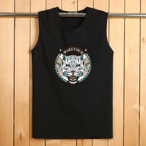 Day special cotton cut sleeve vest men sleeveless T-shirt loose sports casual mens sweatshirt plus size base shirt