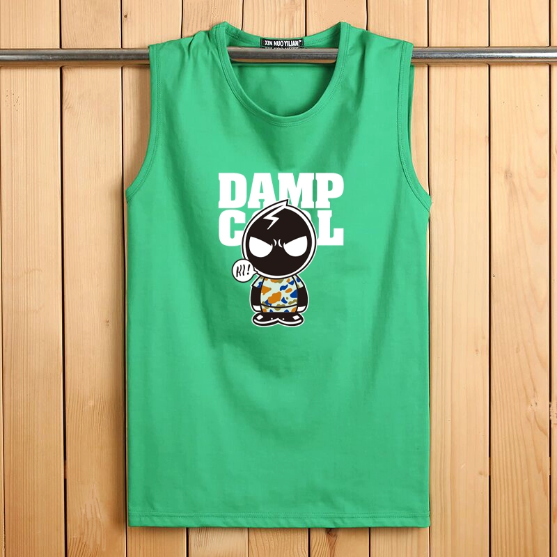 Đặc biệt hàng ngày áo vest không tay nam thể thao rộng thể thao cotton kích thước lớn không tay áo thun xu hướng áo vest vai - Áo vest cotton áo ấm nam mùa đông