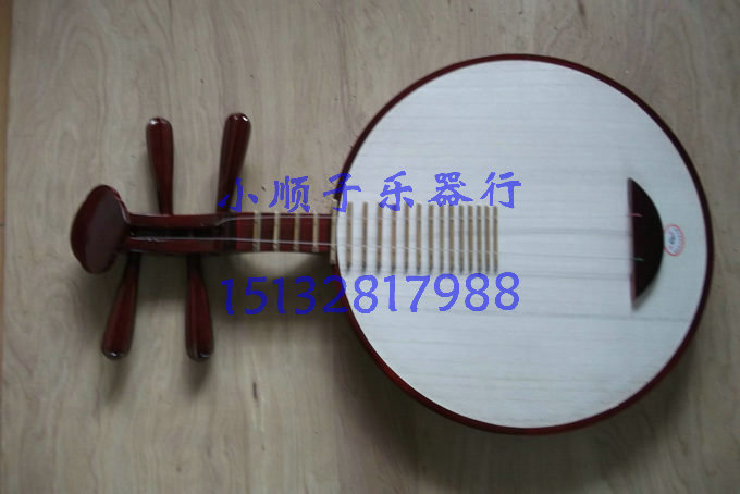 Factory direct sales of northern handicraft national musical instruments plucked imitation Mahogany Yueqin gift soft bag paddles