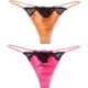 Sexy thong nữ ren châu Âu và Mỹ không có dấu vết T quần một dòng trong suốt thực sinh viên nóng bỏng cám dỗ đồ lót - G-string