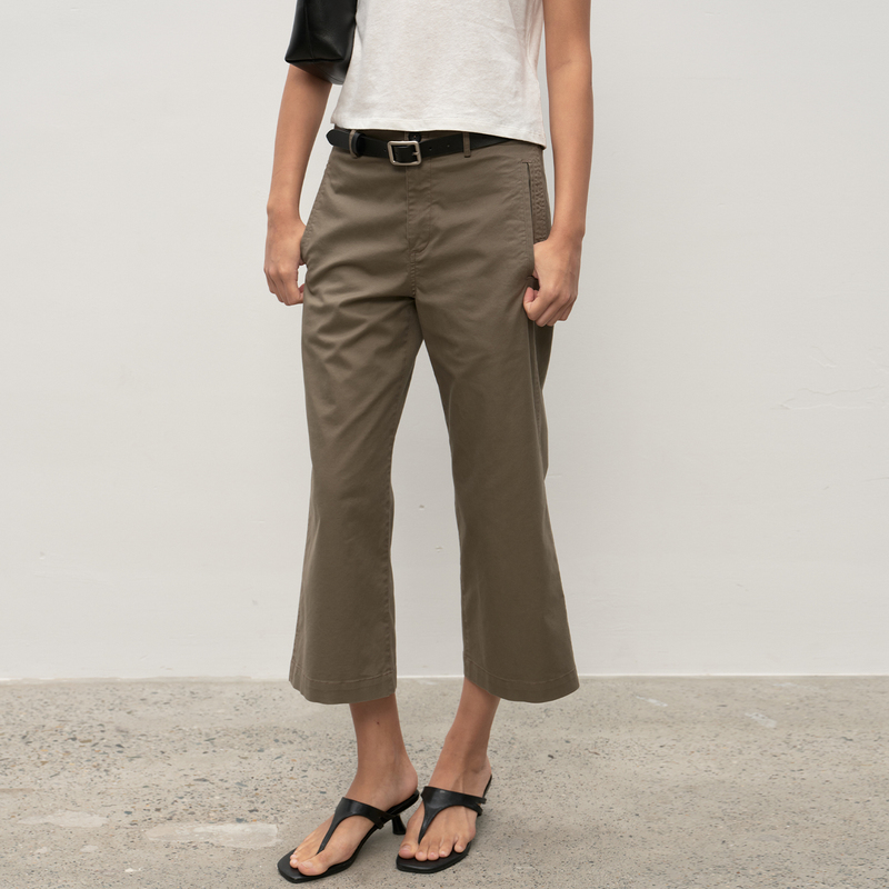 Urelax Japanese Imported High-Density Stretch Combed Cotton Urban Stylish Slimming Low-Waist Flared Cropped Straight-Leg Pants Urelax Japanese Imported High-Density Stretch Combed Cotton Urban Stylish Slimming Low-Waist Flared Cropped Straight-Leg Pants