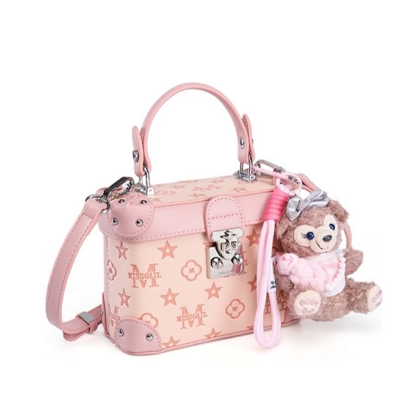 Niche Embossed Box Bag for Women 2026 New Versatile Cute Pink Handbag Girly Style Shoulder Crossbody Bag
