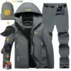 Outdoor men's clothing suit Women's spring and autumn thin sports jacket Waterproof fishing mountaineering suit stormtrooper clothing suit