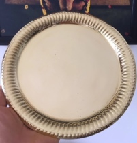 Isha brass handmade copper plate large (diameter 21 cm)