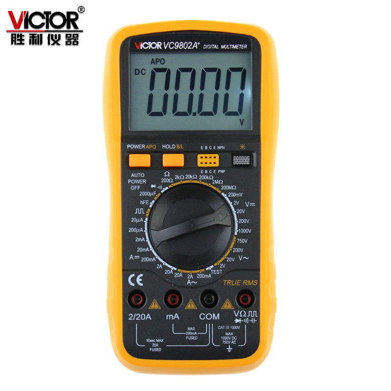 Victory digital multi - functional multi - purpose multi - table mapping line judgment backlight VC9802A