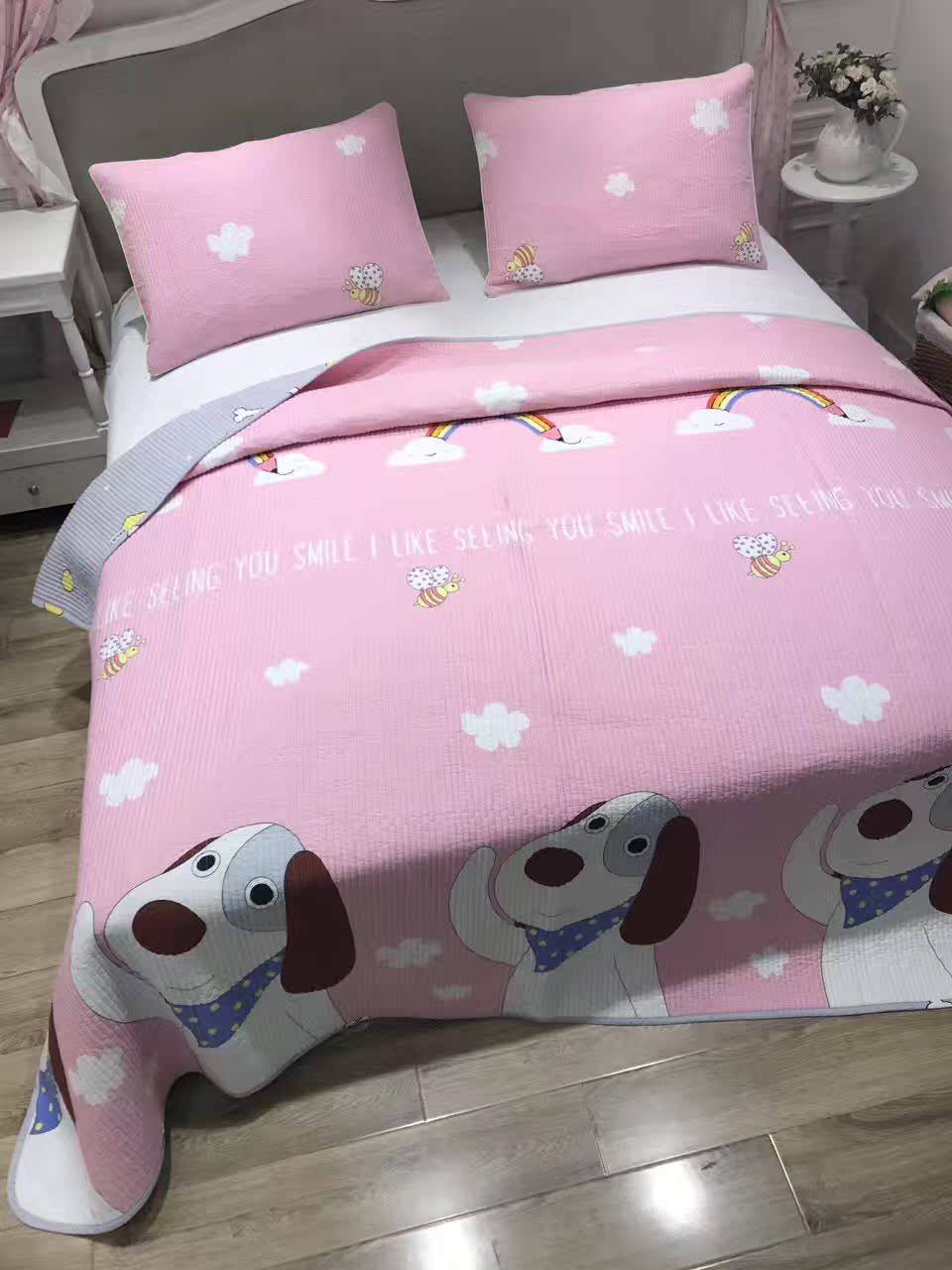 Giặt twill Hàn Quốc được điều hòa không khí bởi phim hoạt hình trẻ em quilting bởi kênh bí mật pad mat mat nệm bông trải giường ra giường