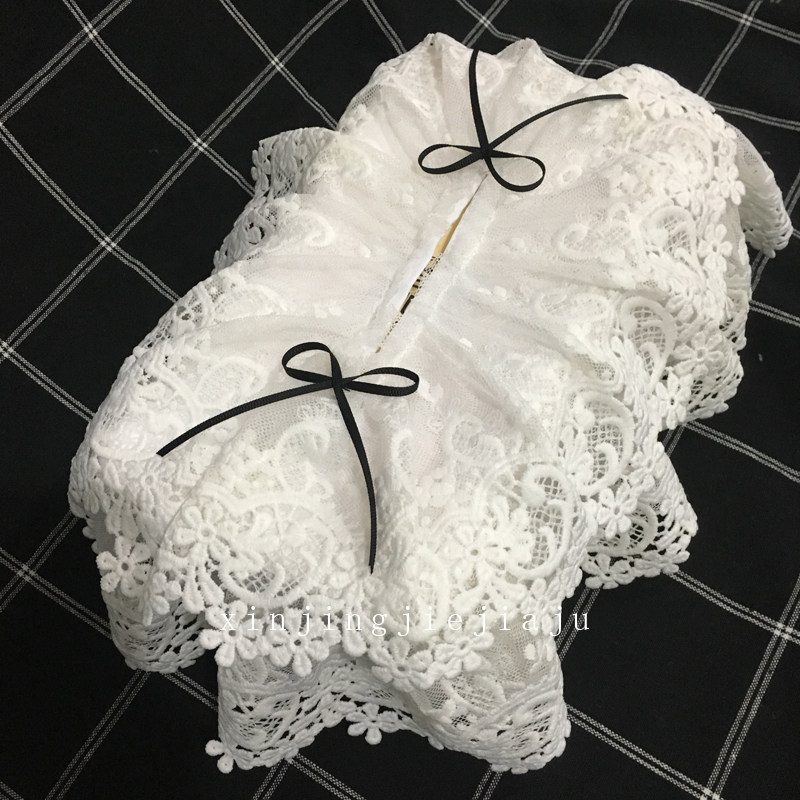 (New net sector) Custom quality high-end embroidered web yarn lace bedroom living room car for home drawing paper towels box cover