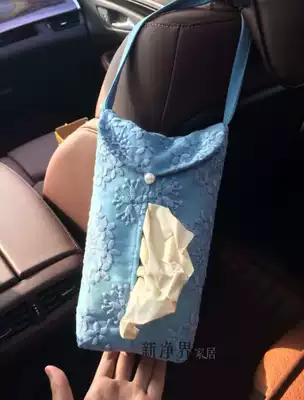 New Pure Territories handmade custom high grade organza lace blue white car buckle unload bedroom tissue bag
