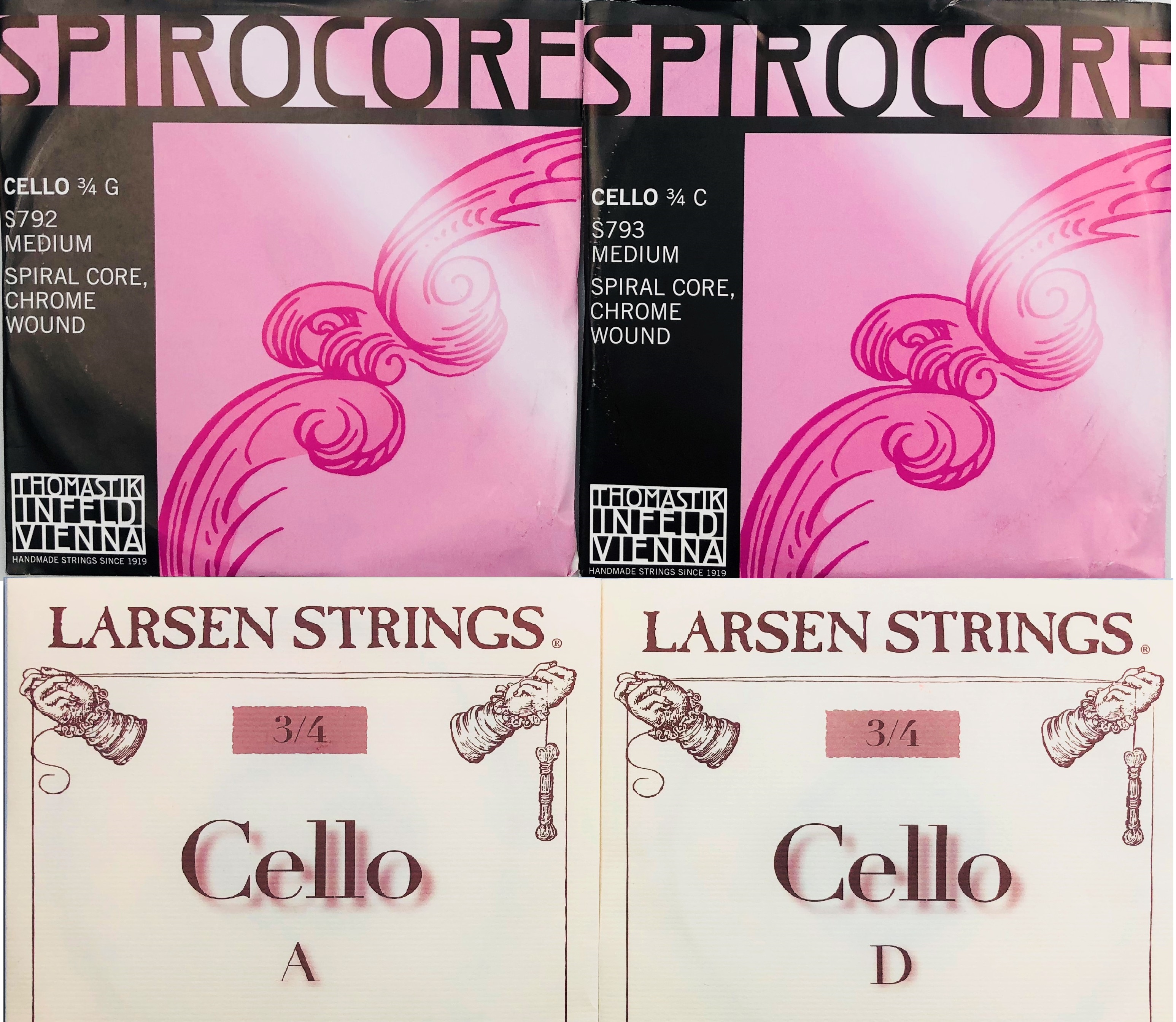 Denmark larsen Larsen A D soup Maz Spirocore G C String Children's cellist 3 4