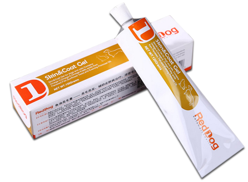 Red dog dầu cá làm đẹp kem 120g pet cat dog mềm lecithin cat dog puppy nhập khẩu sản phẩm dinh dưỡng sức khỏe 	sữa cho chó con uống