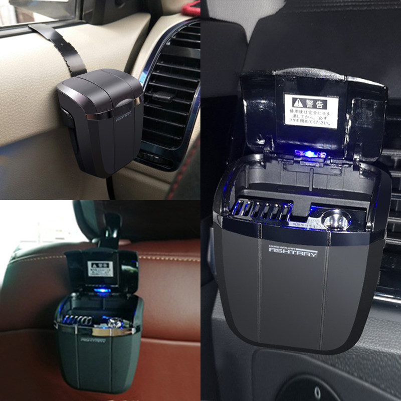 Japan on-board smoking Ashtray Suspended Male Car Creative Multifunctional Air Outlet Personality Car Used With Lid Cigarette Cylinders