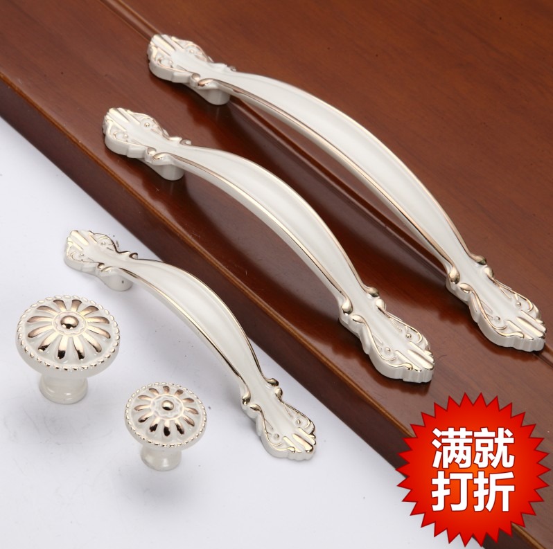 Eurostyle ivory white cabinet door handle modern minimalist wardrobe drawers cupboard hardware overall cupboard furniture