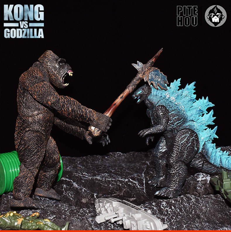 Куклы/ украшения/детали 哥斯拉大战金刚手办怪兽之王可动玩偶电影版红莲核能喷射模型摆件