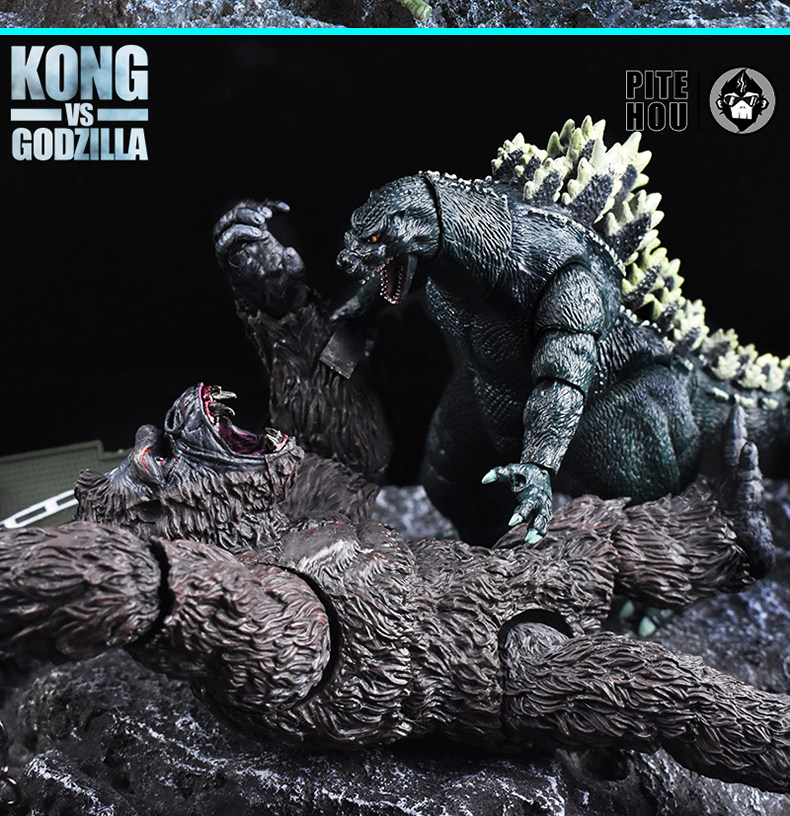 Куклы/ украшения/детали 哥斯拉大战金刚手办怪兽之王可动玩偶电影版红莲核能喷射模型摆件