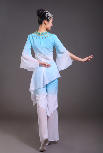 Chinese folk dance dress for women Classical dance costumes women square dance fan dance elegant modern dance costumes national Yangko costumes for adults