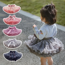 tutu dress girl half body dress child web yarn cake skirt baby short dress fluffy skirt princess nepotism