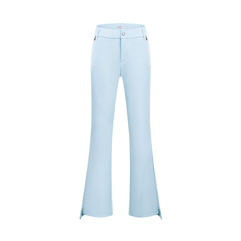 2025 New Fashionable Korean-Style Women's Golf Pants, Elastic Mid-High Waist, Slimming Flared Pants with Slits, Quick-Drying 2025 New Fashionable Korean-Style Women's Golf Pants, Elastic Mid-High Waist, Slimming Flared Pants with Slits, Quick-Drying