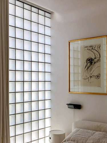 Облако -фог Полый стеклянный кирпичный кирпичный кирпичный квадратный ультра -белый