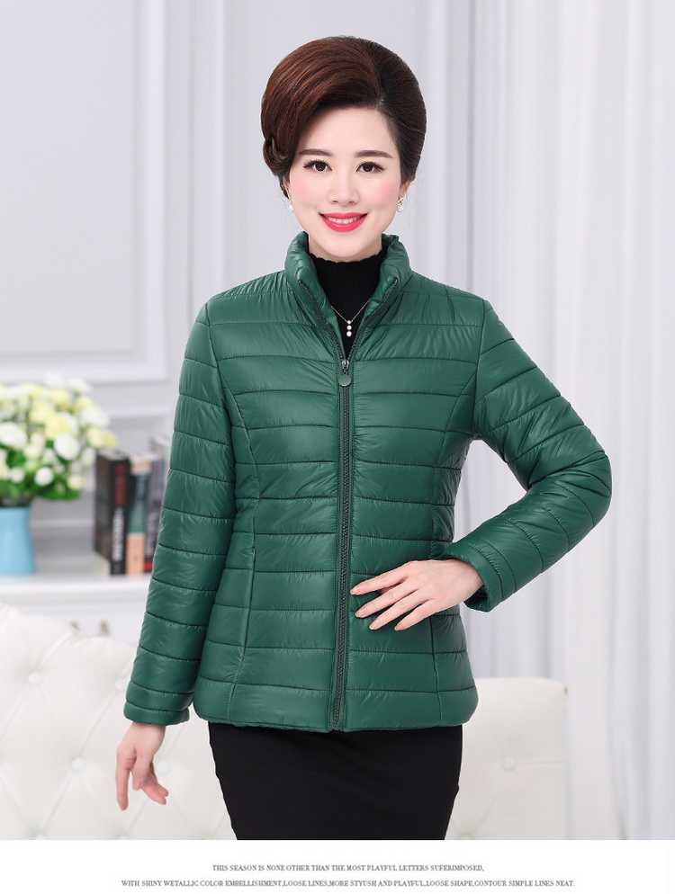 Đặc biệt hàng ngày Phụ nữ trung niên và người già thời trang cotton ngắn xuống áo khoác cotton trung niên mẹ tải áo khoác phụ nữ cháu trai áo khoác tuổi trung niên