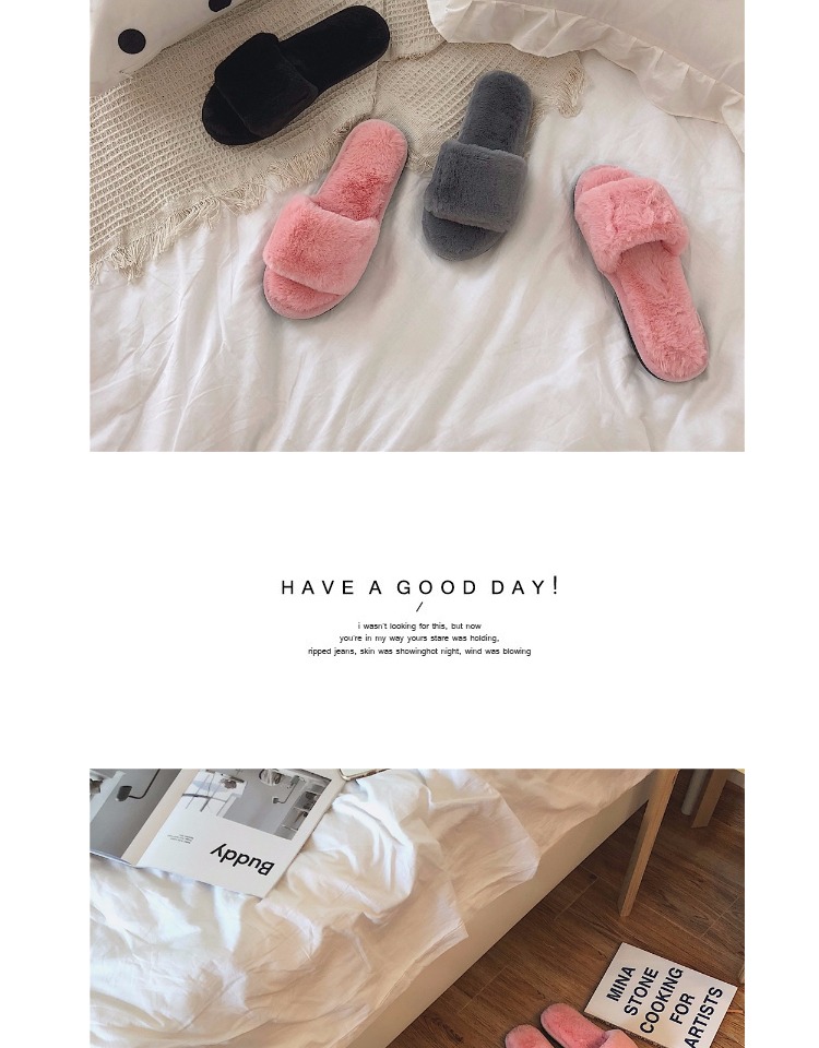 Dải mỏng Phong cách Bắc Âu đơn giản trong nhà dép cotton trong nhà mùa đông ấm áp chống trượt sang trọng giày sandal nữ đi học cấp 2