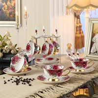 Роза Фея 6 чашек 6 дисков и 6 ложки+железные рамки
